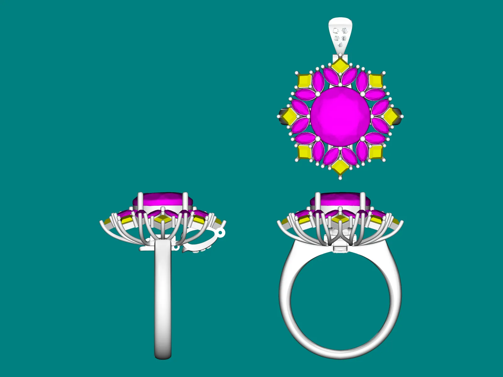 Convertible Flower Ring
